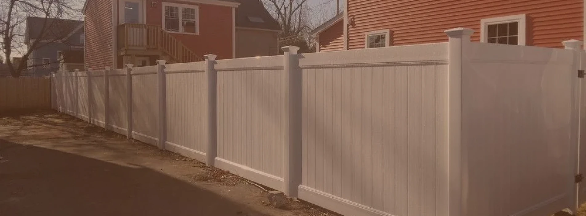wooden fence on residential house